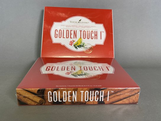 Retail $260, Two Young Living Essential Oils Golden Touch, New In Box