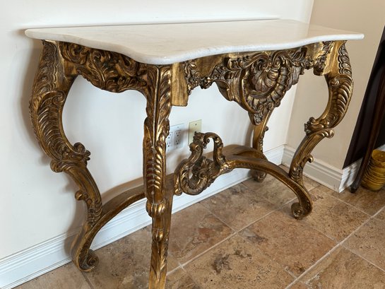 Marble Top Hallway Entry Table