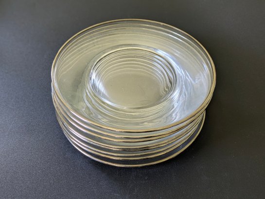Clear Plates / Platinum Rim