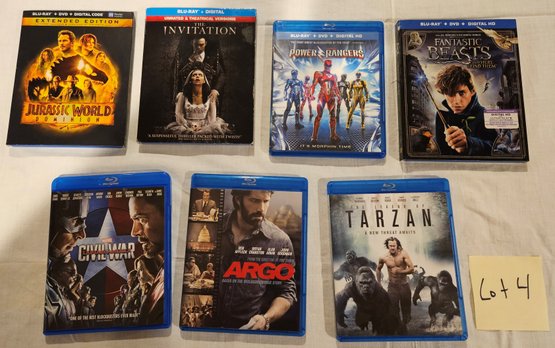 7 Blu-Ray DVDs. Super-Heroes, Disney, Sci-fi, Disney, Etc. DVD Lot 4