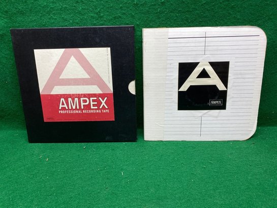 Pair Of Ampex Metal Aluminum Take Up Reels 1/4' X 10.5' With Tape. Yes Shipping.