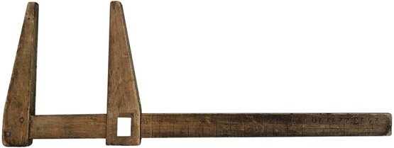 Large Antique Handmade Wood Caliper Tool