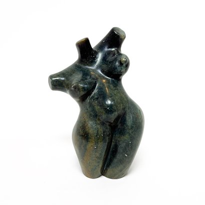 Hand Carved Shona Tribal Stone Sculpture Of Female Nude Torso, Zimbabwe