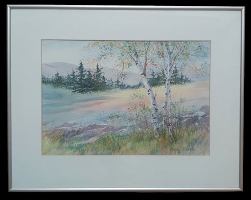 Listed American Artist Nancy Sargent Howell Colorful Original Watercolor Painting