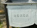 Antique Norge Galvanized Metal Double Wash Bin