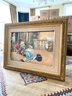 Lovely Large Victorian Signed Watercolor In Heavy Gilt Frame  (LOC:S1)