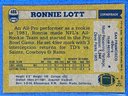 1982 Topps Ronnie Lott Card #486