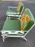 TWO - Midcentury 1960s SEARS Wrought Iron Patio Chairs Furniture - Amazing Condition