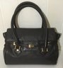 A56. Brooks Brothers Black 2 Handle Satchel Style Handbag.