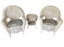 Pair Of Wicker Style Chairs And Table