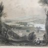A Vintage Framed  Print  'View From Mount Ida Near Troy' By  WILLIAM BARTLETT