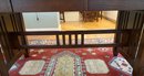 Mission Style Dining Table With Inlaid Bowtie Design