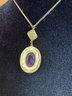 Antique Necklace With Purple Stone