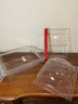 Vintage Lucite Buffet Server Food Pastry Cake Covers Domes  Acrylic