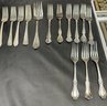 Vintage Assorted Makers Silver Plated Spoons Forks And Silver Plated Salt & Pepper Shakers         C4
