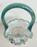 Fenton Azalea Glass Basket W/ Spiral Handle: 90th Anniversary
