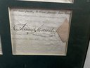 18TH CENTURY FRAMED DOCUMENTS SIGNED BY SAMUEL CARVER AND OTHERS