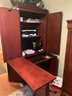 Space Saving Solid Wood Folding Armoire Desk With Storage Cabinet