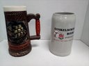 Tall Vintage Beer Steins - Worlds Fair (65) Dinkelacker Stuttegard & Napcoware Mariners Inn, Made In Japan A4