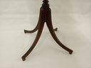 Carved, Federal Style, Four-Legged With Turned Pedestal Candle Stand / Table