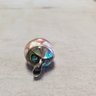 Vintage Sterling Silver Sphere- Formed Pendant Covered In Stunning Abalone Ornamentation