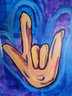 Outsider Art  Acrylic On Canvas  Personalized As Gift By Artist Lucy Trisak    WA
