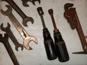 Vintage Assorted Hand Tools, Wenches, Chisels Screw Drivers, Pliers Til,tile Nips,file,but Drivers.   B5