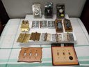 Vintage Assorted Electrical Hardware And Door Hinges. B5