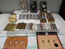 Vintage Assorted Electrical Hardware And Door Hinges. B5
