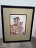 C. Sanchez Signed Watercolors Of Madrid, Matted And Framed   WA