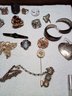 Jewelry Lot Of Rings, Bracelet, Pins, Earrings, Watch Band, Keyring, Sweater Sparkling Alligator Clip  D3