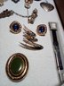 Jewelry Lot Of Rings, Bracelet, Pins, Earrings, Watch Band, Keyring, Sweater Sparkling Alligator Clip  D3