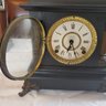 Antique Seth Thomas Adamantine Mantle Clock With Full Works,  Lion Head Handles & Key D2