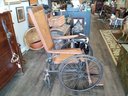 Great Antique Oak Wheelchair With Cane Seat And Backrest Circa 1930s.   SR