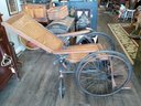 Great Antique Oak Wheelchair With Cane Seat And Backrest Circa 1930s.   SR