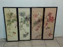 Set Bird And Flowers Japanese Botanical Scenic Bamboo Framed Prints