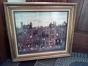 Michael Delacroix Framed Print Of Victorian French City Street With Bike Racing WA