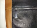 Tignanello Womens Perfect Pockets Leather Tote Handbag Blue/Brown