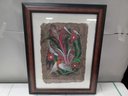 Rare Framed Painting On Hand Made Paper WA
