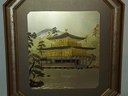 Framed Ancient Art Of Chokin Kinkakuji Temple #127