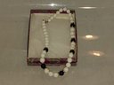 BLACK ONYX White JADE Necklace For Women