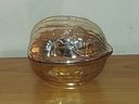 Vintage Silverplate Nutcracker Walnut Trinket Box