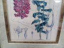 Great Vintage Print Of Berries And Leaves Triple Matted  WA