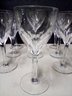 Val Saint Lambert Crystal Red Wine Stemware, 9 Glasses,  In The Montana Pattern   A4