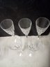 5 Val Saint Lambert Crystal Champagne Flutes In The Montana Pattern       A4