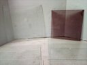 14 Stained Glass Sheets - 12 X 12 Inch Clear Pebble Finish & One 10 X 10 Clear Violet Sheet   C5
