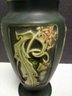 Roseville Art Pottery Panel Matte Green Flower Vase Circa 1920s Arts & Crafts Pottery Style C4