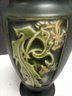 Roseville Art Pottery Panel Matte Green Flower Vase Circa 1920s Arts & Crafts Pottery Style C4