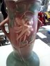 Vintage Roseville Pottery Columbine Flower Vase #13-6' Pink & Green Ca 1941   C4