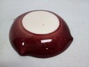 Vintage Rookwood Art Pottery  Ashtray 1950 Oxblood Red #7018 &  Cream Color #6853 Ashtray 1945  A4